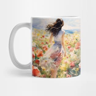 Flower button Mug